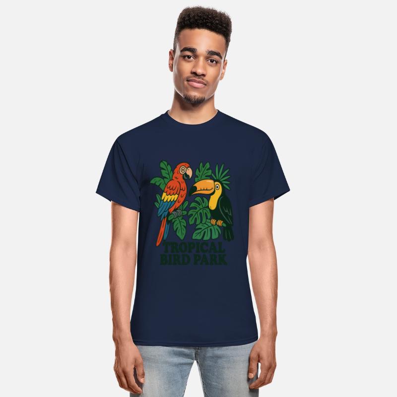 Tropical Bird Park Nature Illustration