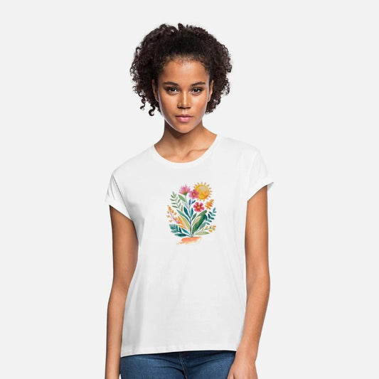 Tropical floral print, Hand Painted