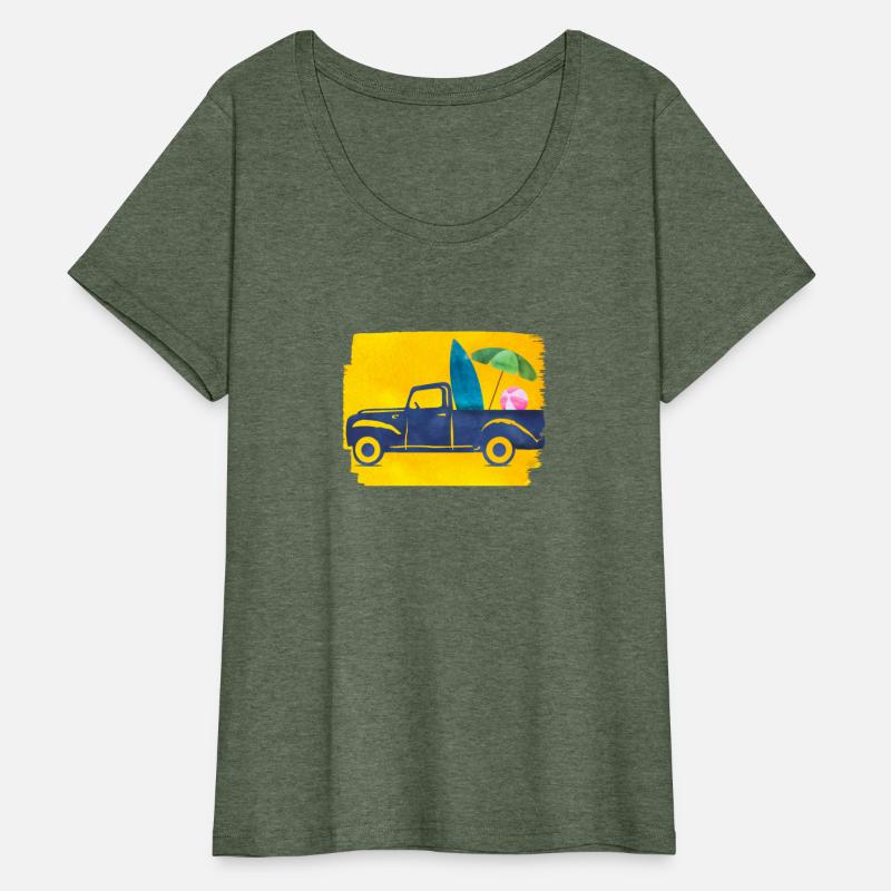 Truck Beach Umbrella Beach Side Summer