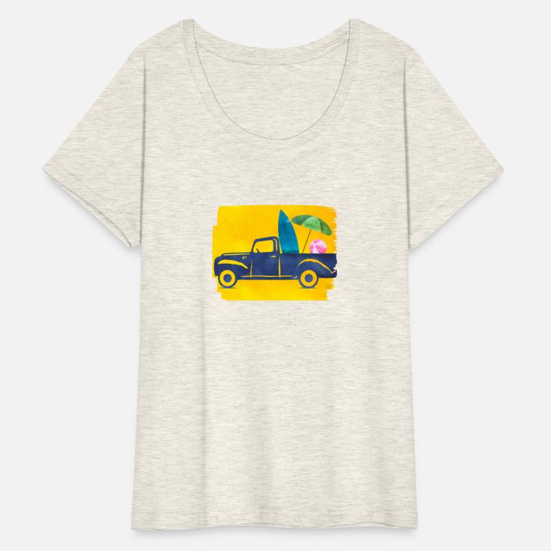 Truck Beach Umbrella Beach Side Summer