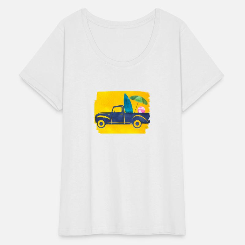Truck Beach Umbrella Beach Side Summer