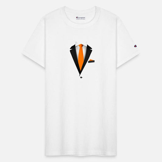 Tuxedo with a Orange Tie For Weddings And Special
