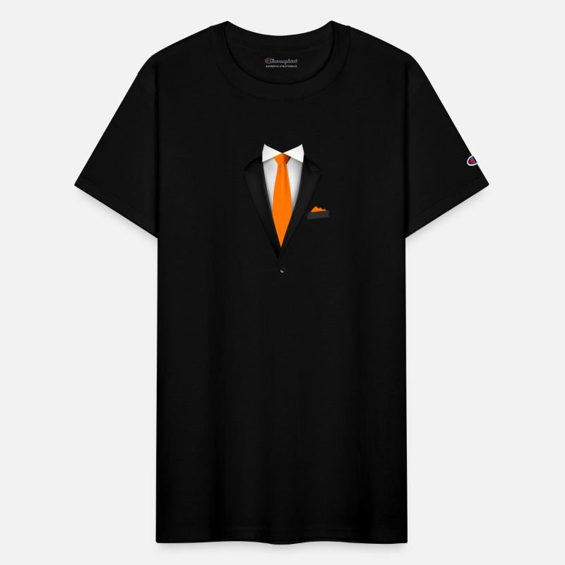Tuxedo with a Orange Tie For Weddings And Special