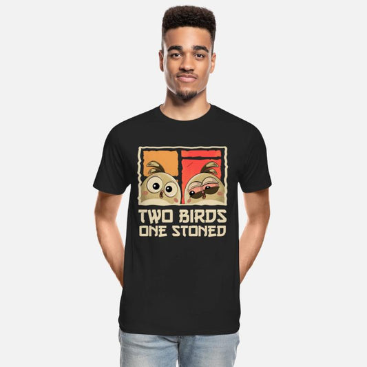 Two Birds One Stoned - Funny Sarcastic Birds Pun