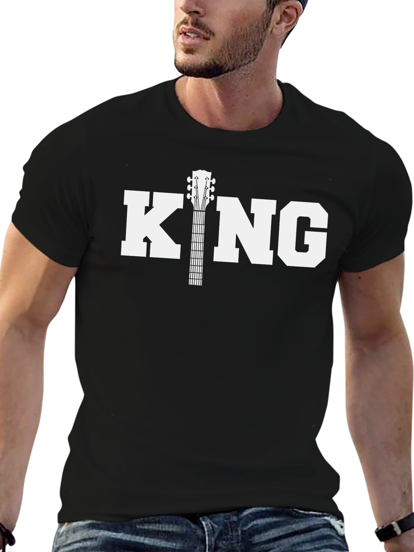 King Guitar Tee - Black Unisex T-Shirt