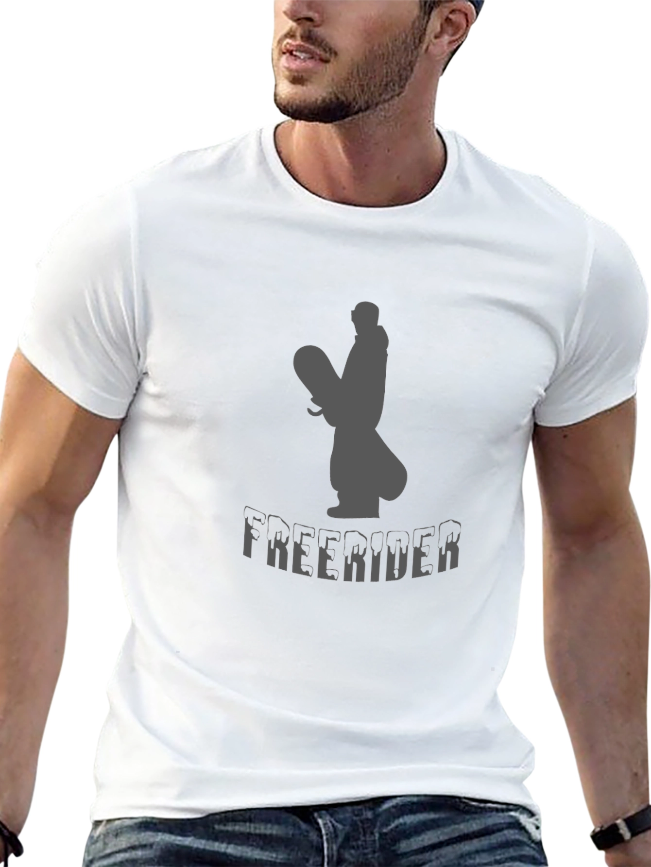 Freerider Graphic Tee - Black Cotton T-Shirt