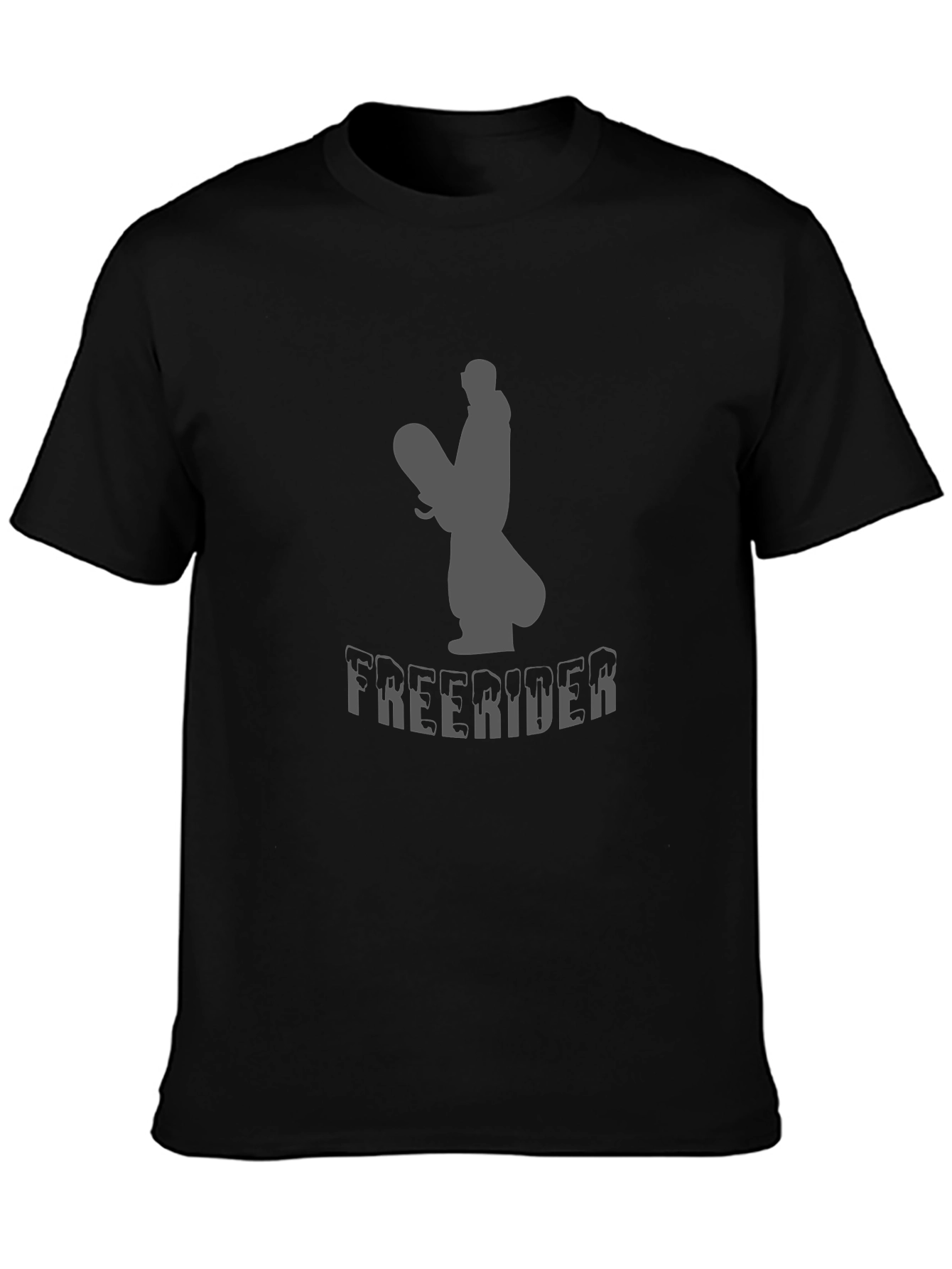 Freerider Graphic Tee - Black Cotton T-Shirt