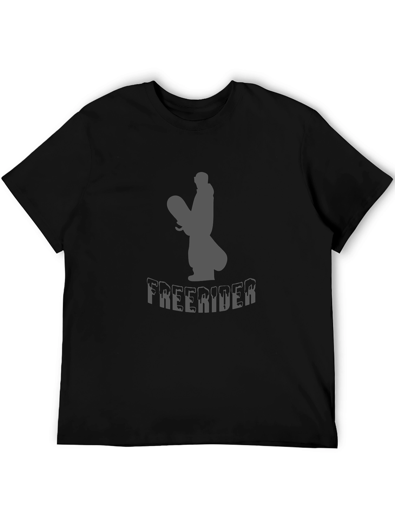 Freerider Graphic Tee - Black Cotton T-Shirt