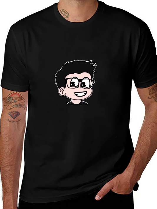 Cartoon Boy Black T-Shirt | Cool Casual Tee