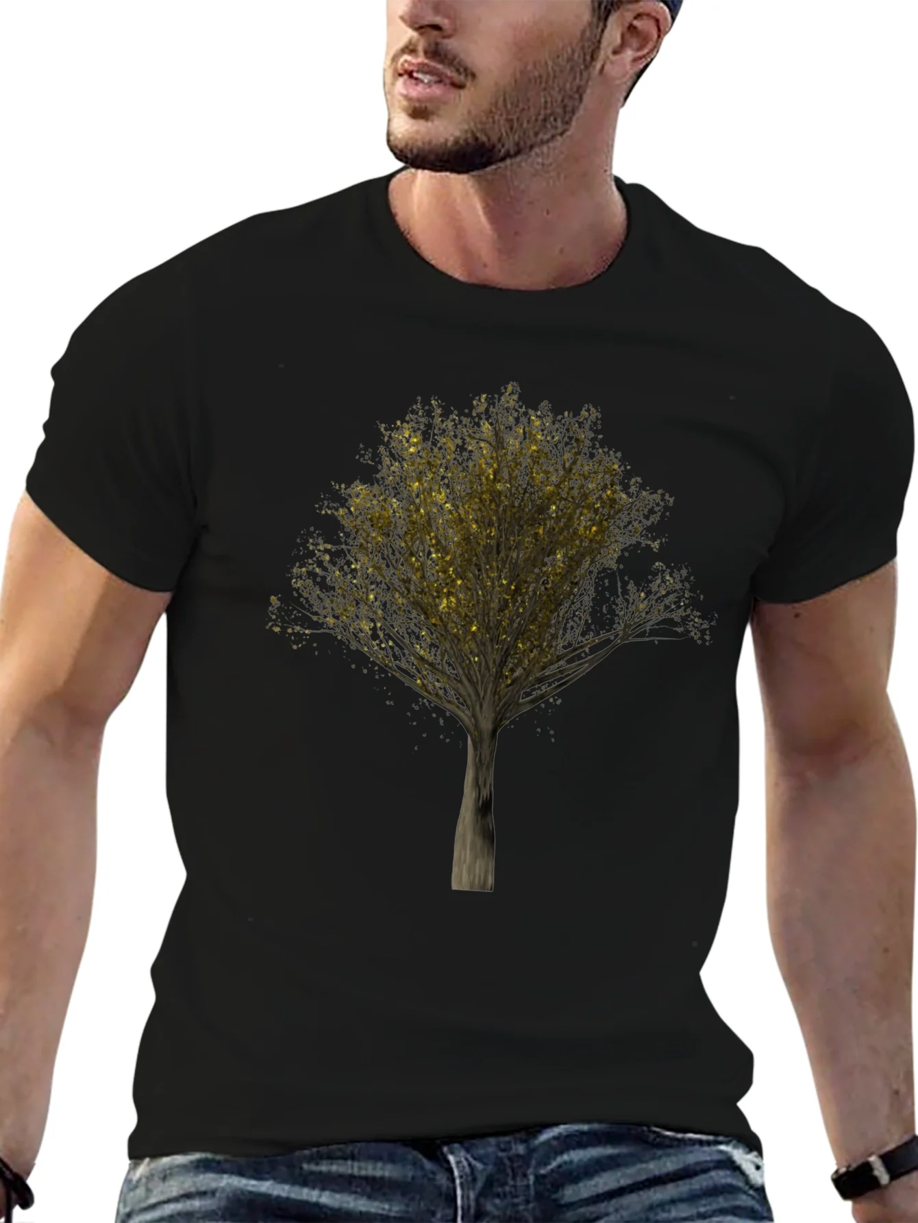 Golden Tree Black T-Shirt