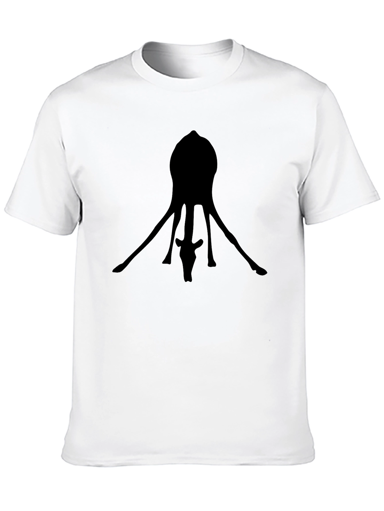 Unique Giraffe Silhouette Black T-Shirt