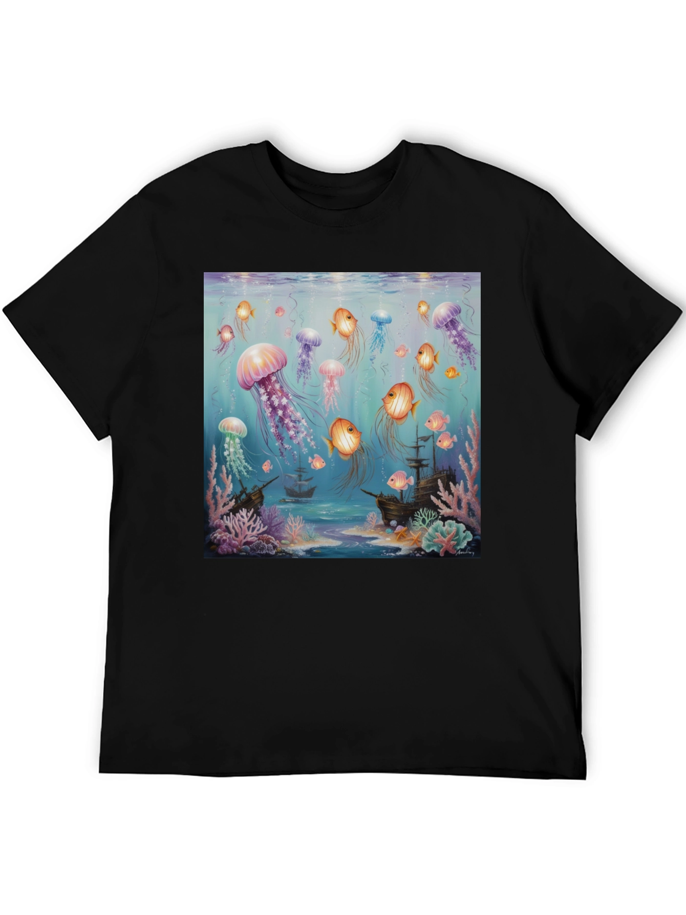Jellyfish & Shipwreck Graphic Tee