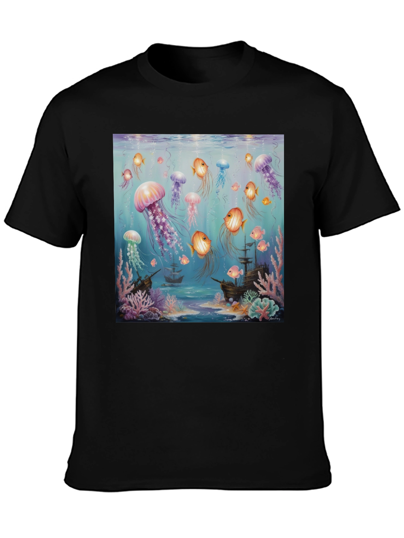 Jellyfish & Shipwreck Graphic Tee