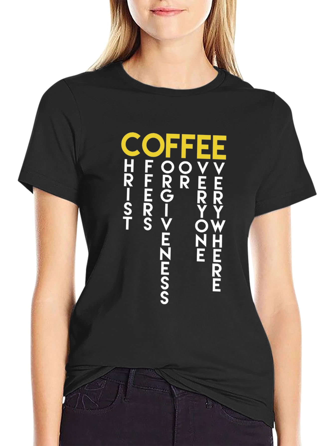 Coffee Christ Forgiveness T-Shirt - Unisex Crew Neck