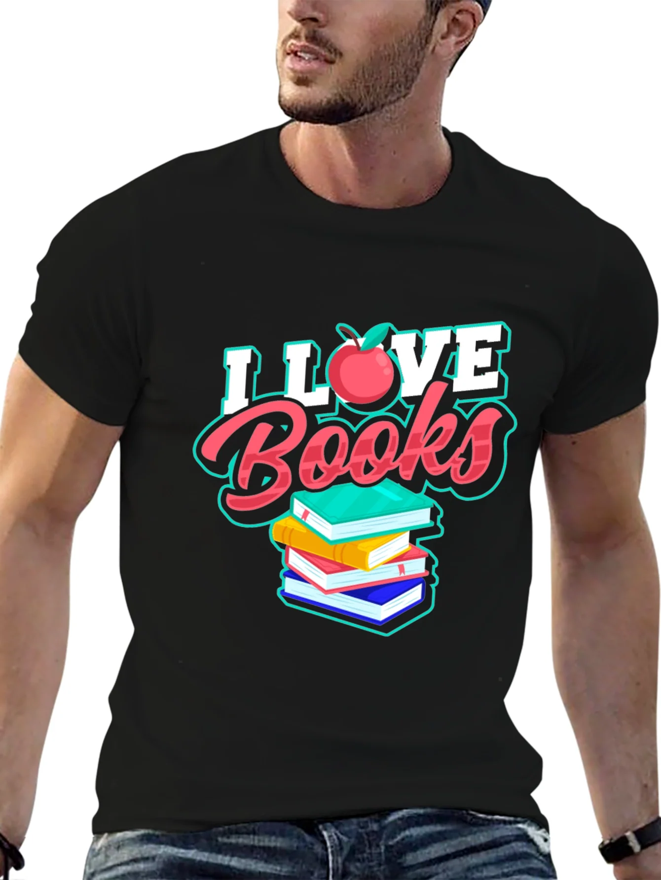 I Love Books T-Shirt - Unisex Design