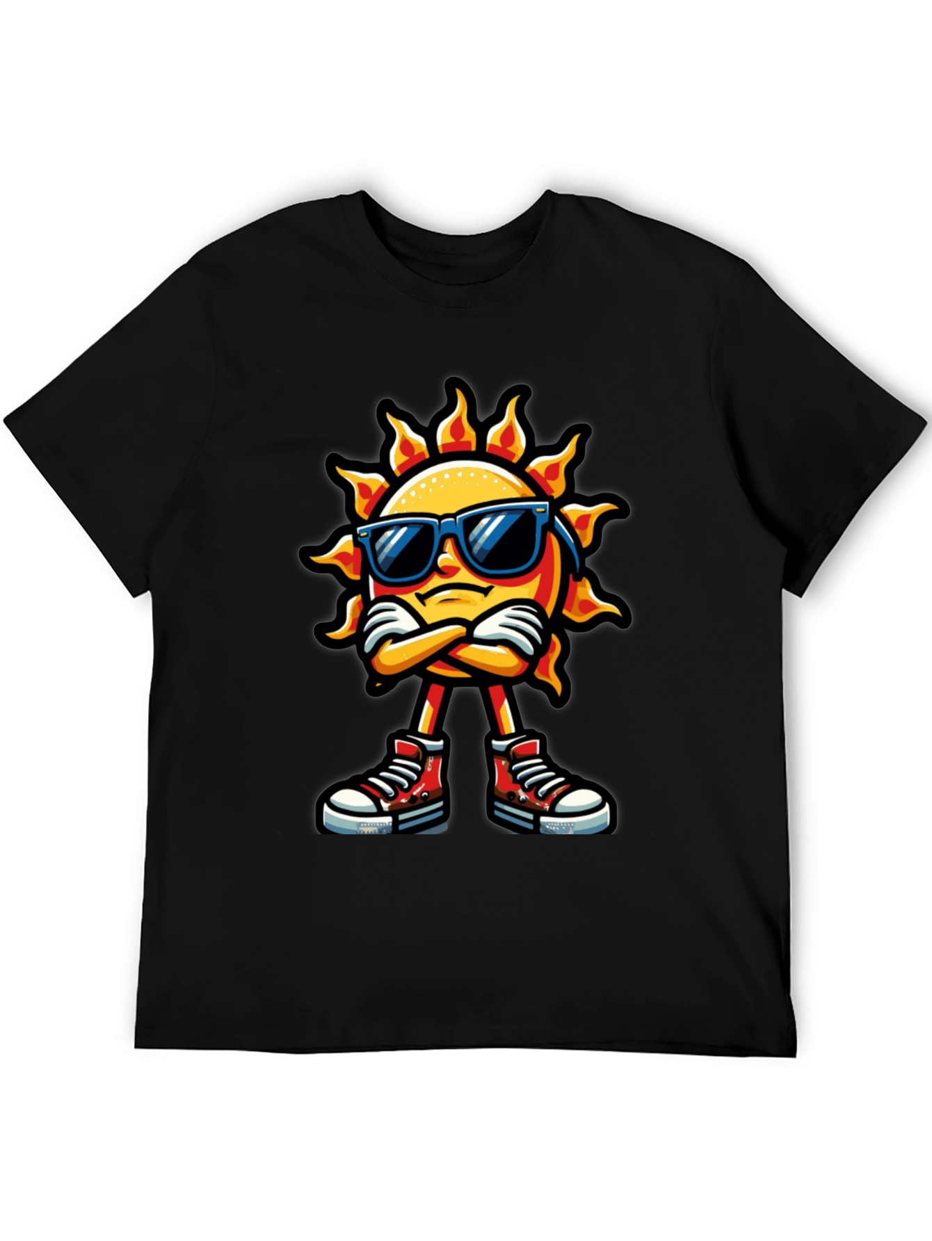 Cool Sun Cartoon Graphic T-Shirt