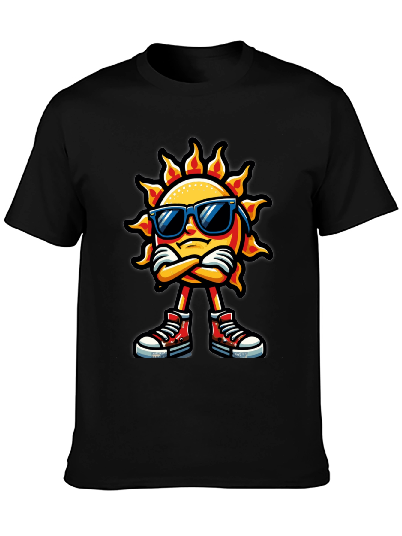 Cool Sun Cartoon Graphic T-Shirt