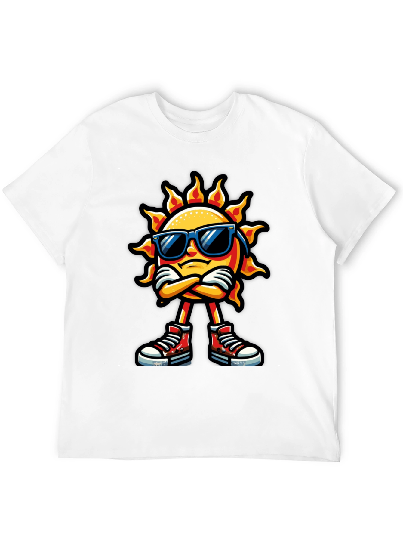Cool Sun Cartoon Graphic T-Shirt