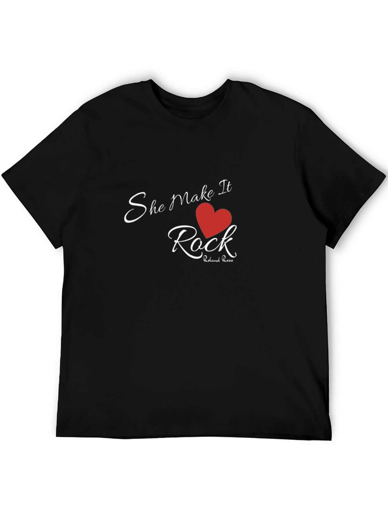 She Makes It Rock T-Shirt - Red Heart Design