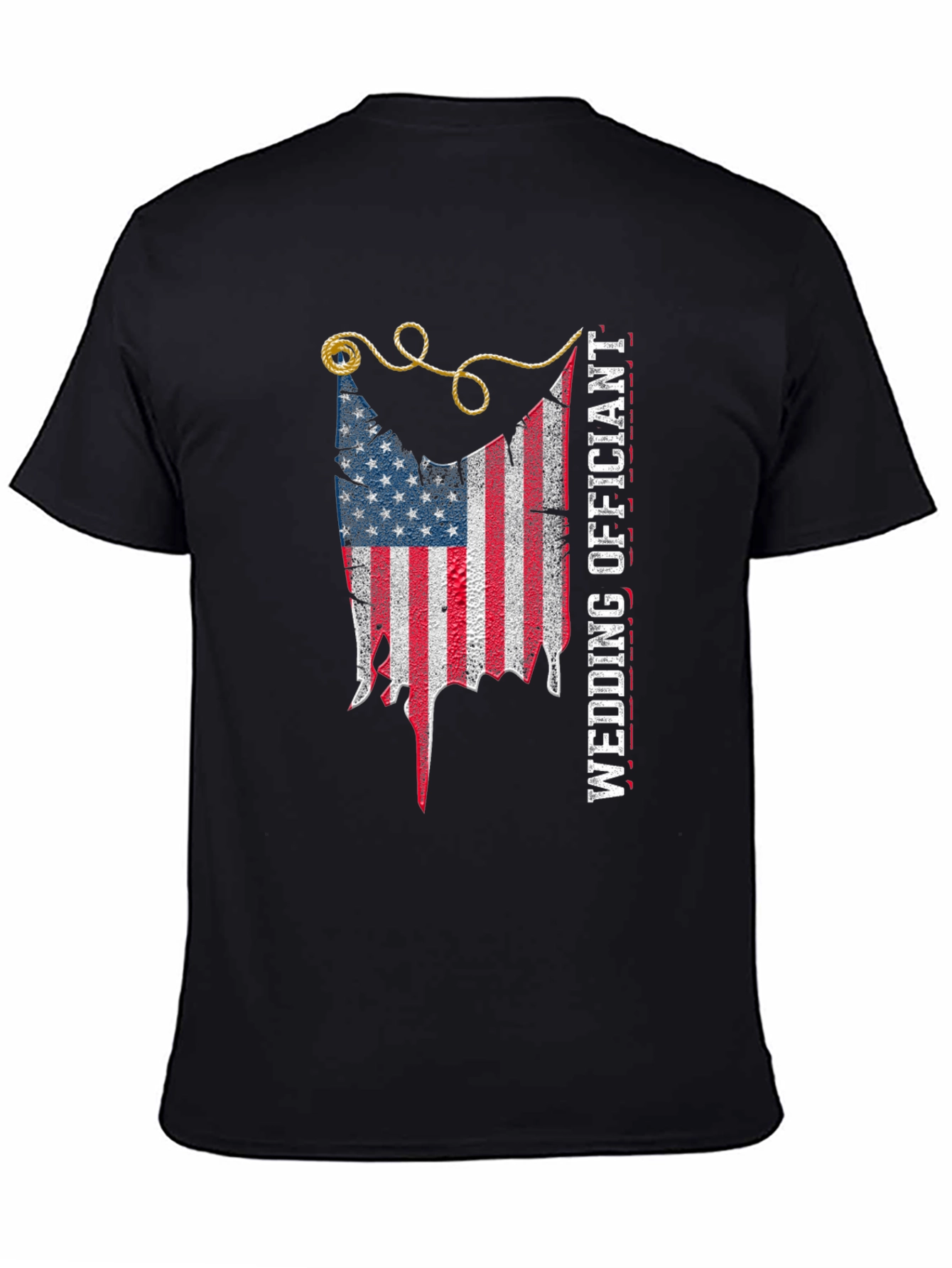Wedding Officiant American Flag Graphic Tee