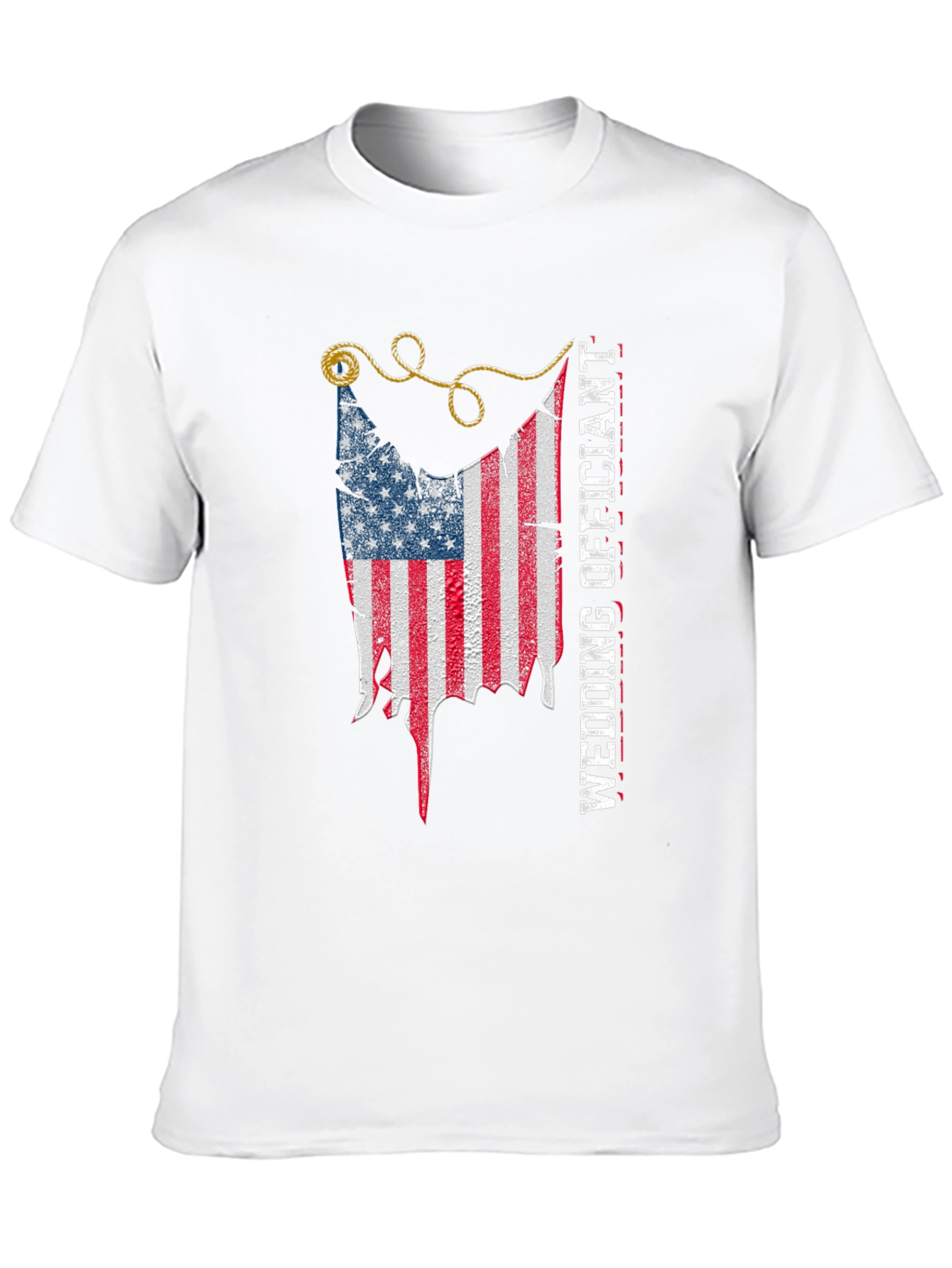 Wedding Officiant American Flag Graphic Tee