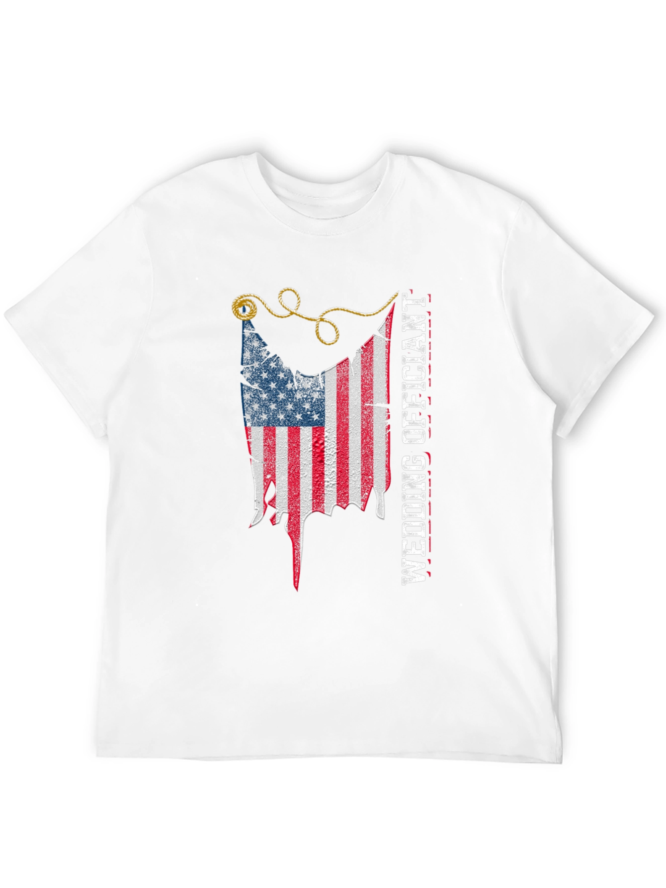 Wedding Officiant American Flag Graphic Tee