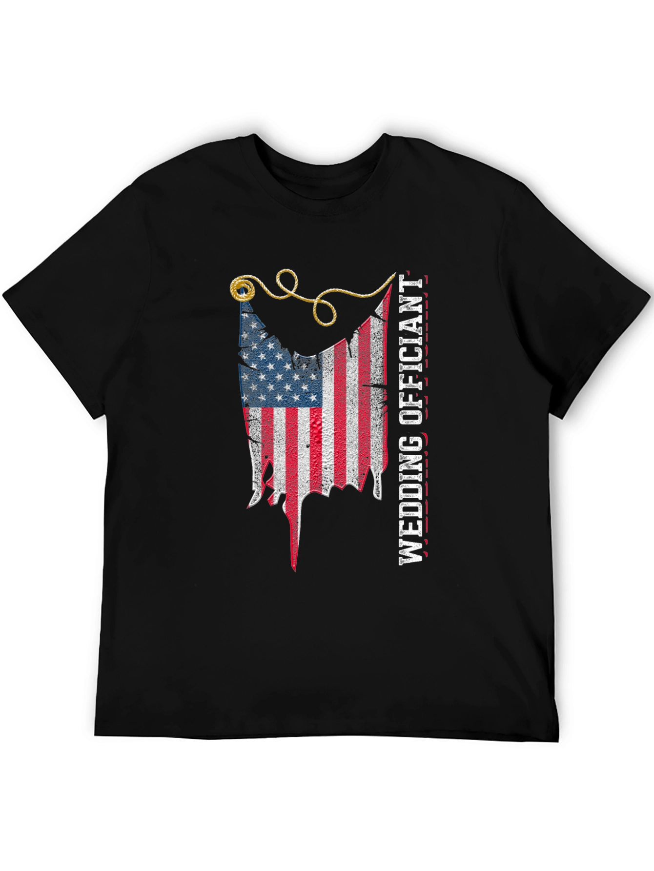 Wedding Officiant American Flag Graphic Tee