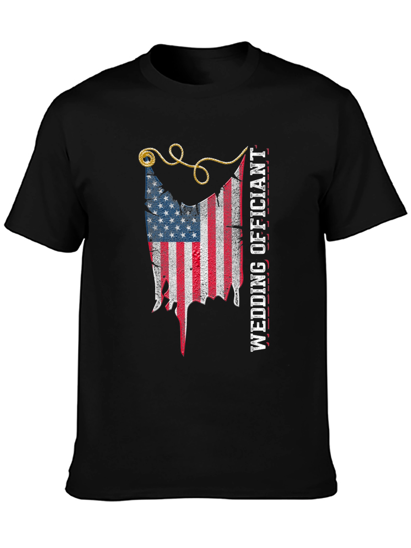 Wedding Officiant American Flag Graphic Tee