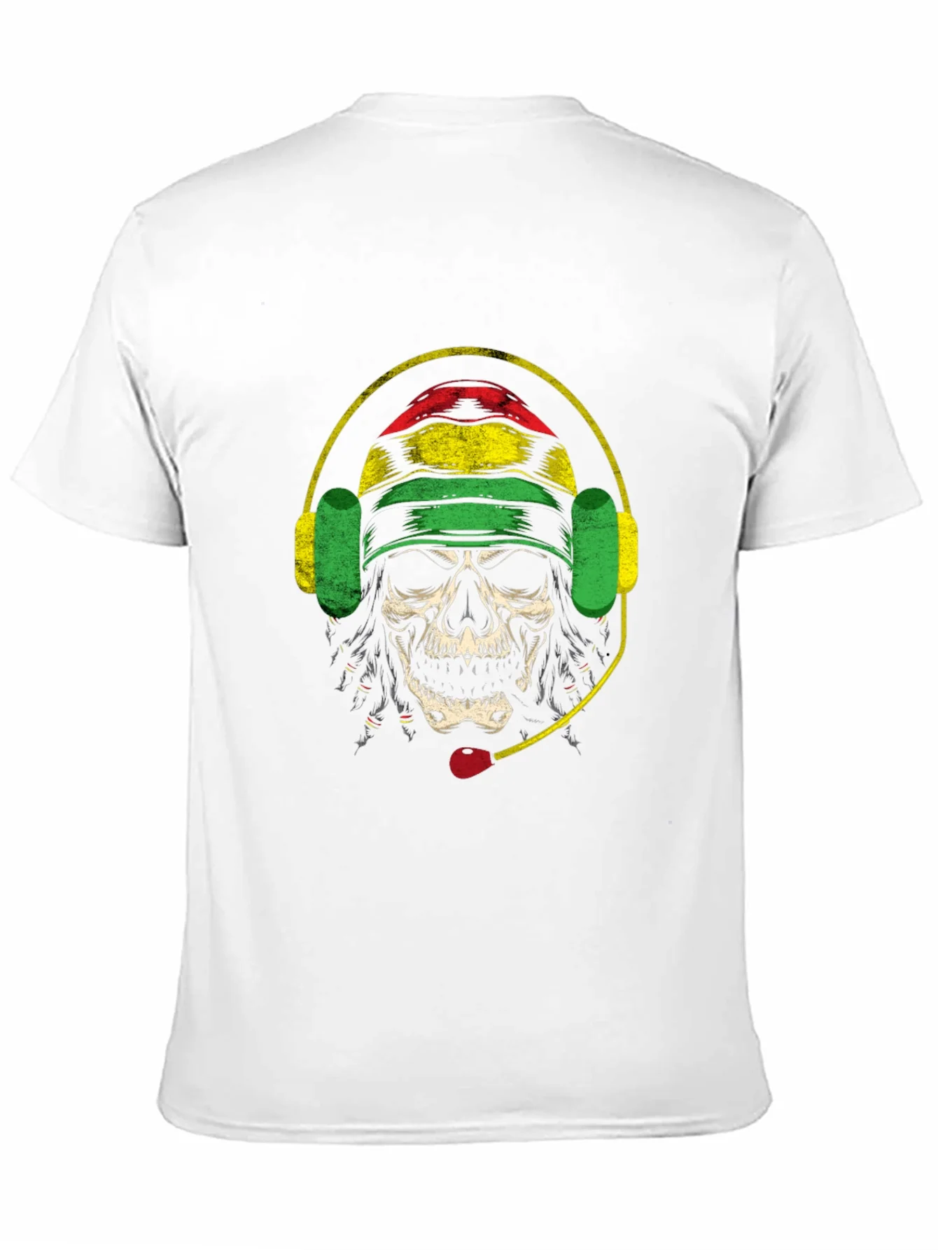 Skull Rastafarian Headset T-Shirt