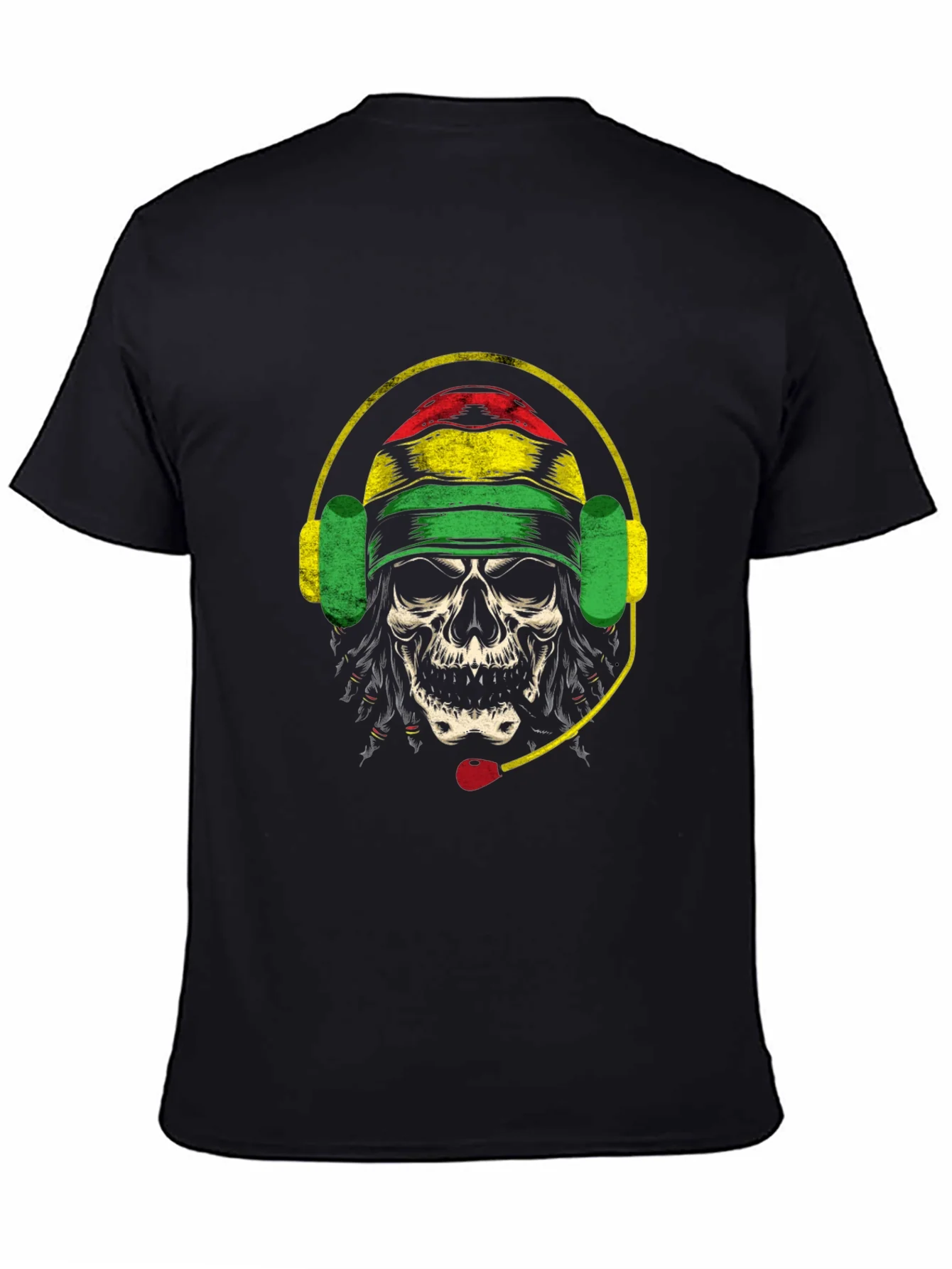 Skull Rastafarian Headset T-Shirt
