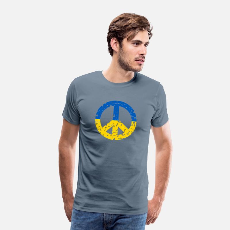Ukraine Peace Sign Ukrainian Flag Colors