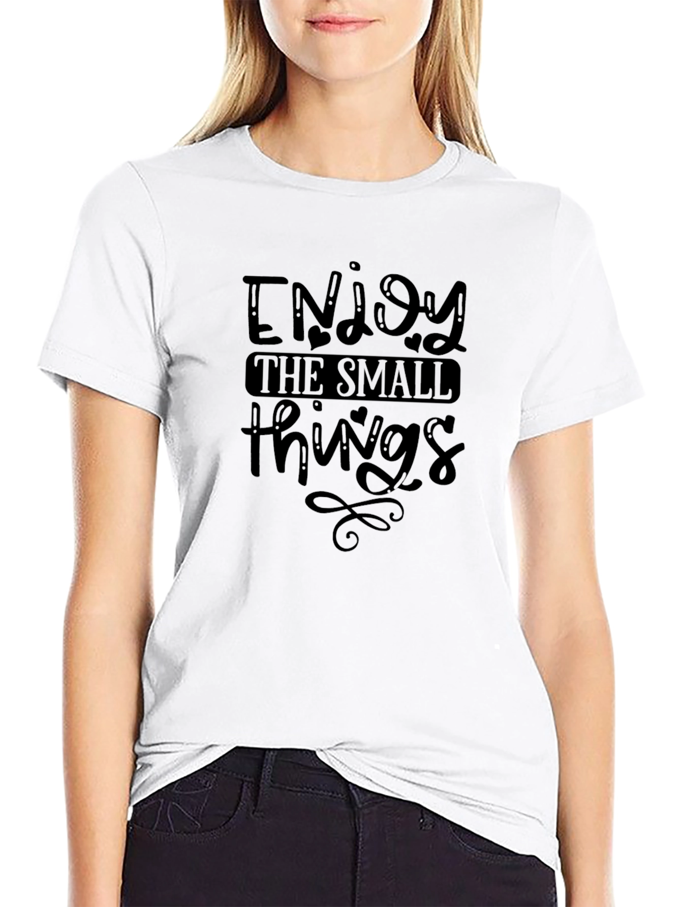 Enjoy The Small Things Graphic Tee - Black