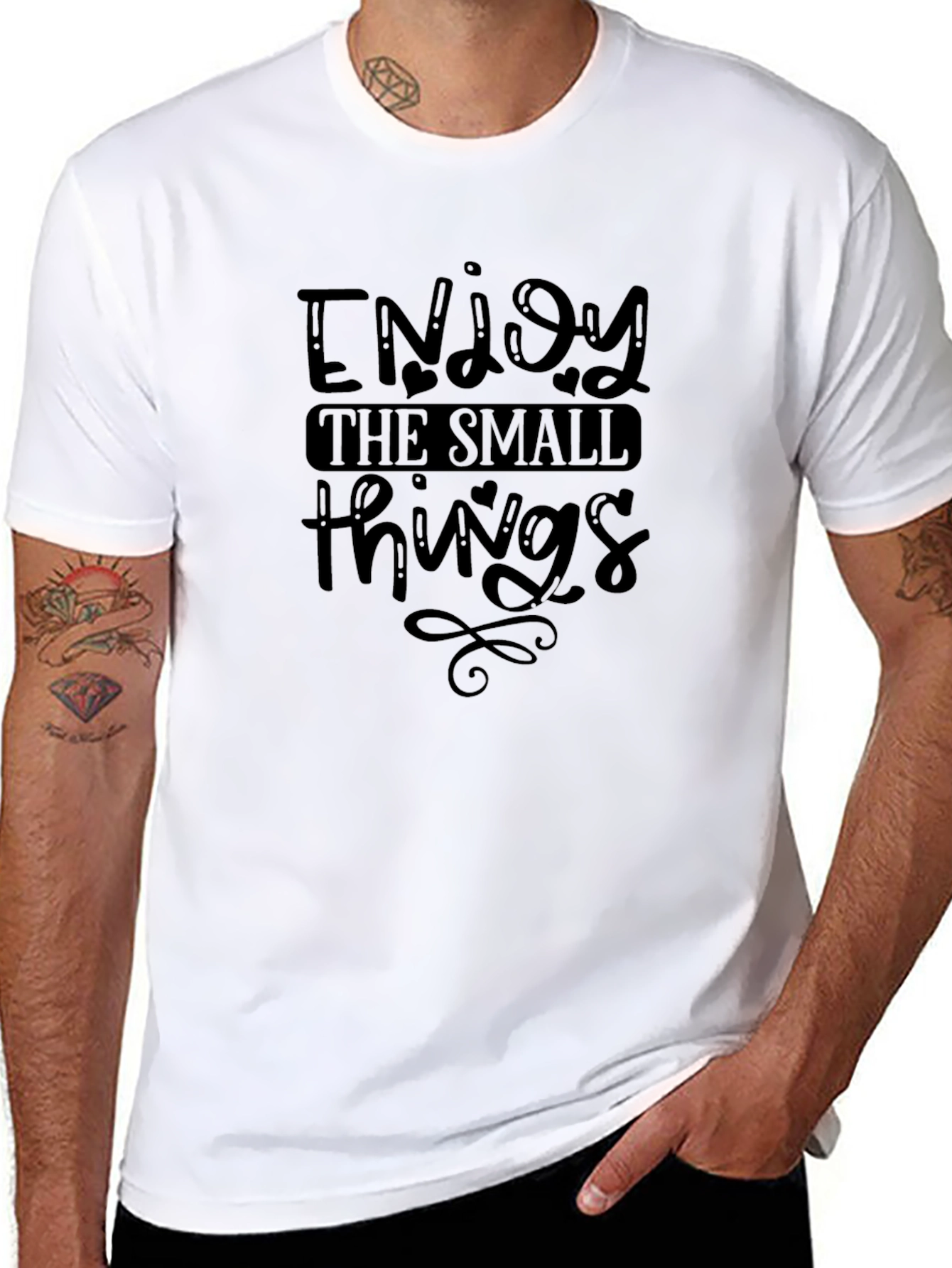 Enjoy The Small Things Graphic Tee - Black