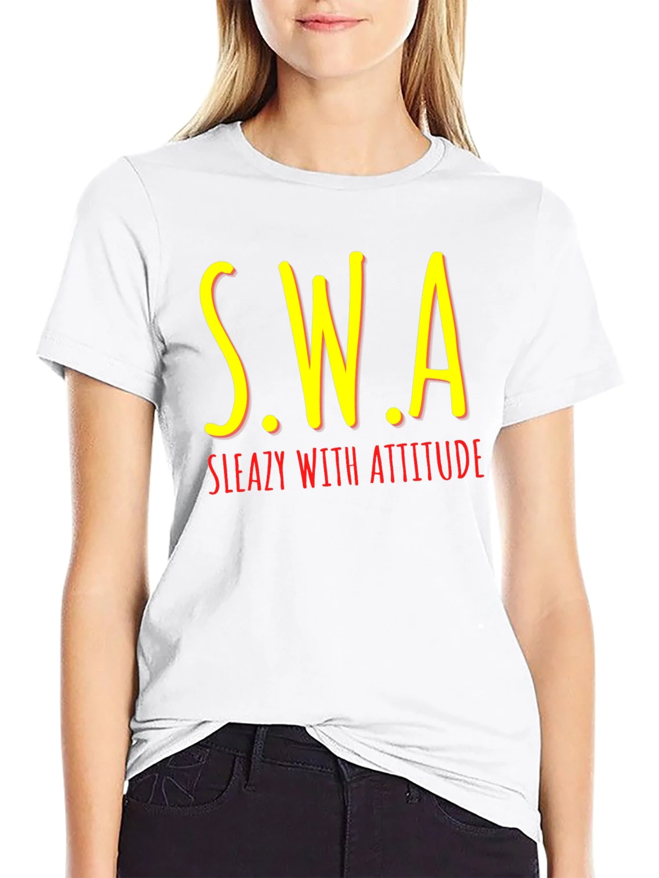 S.W.A Sleazy With Attitude Black T-Shirt