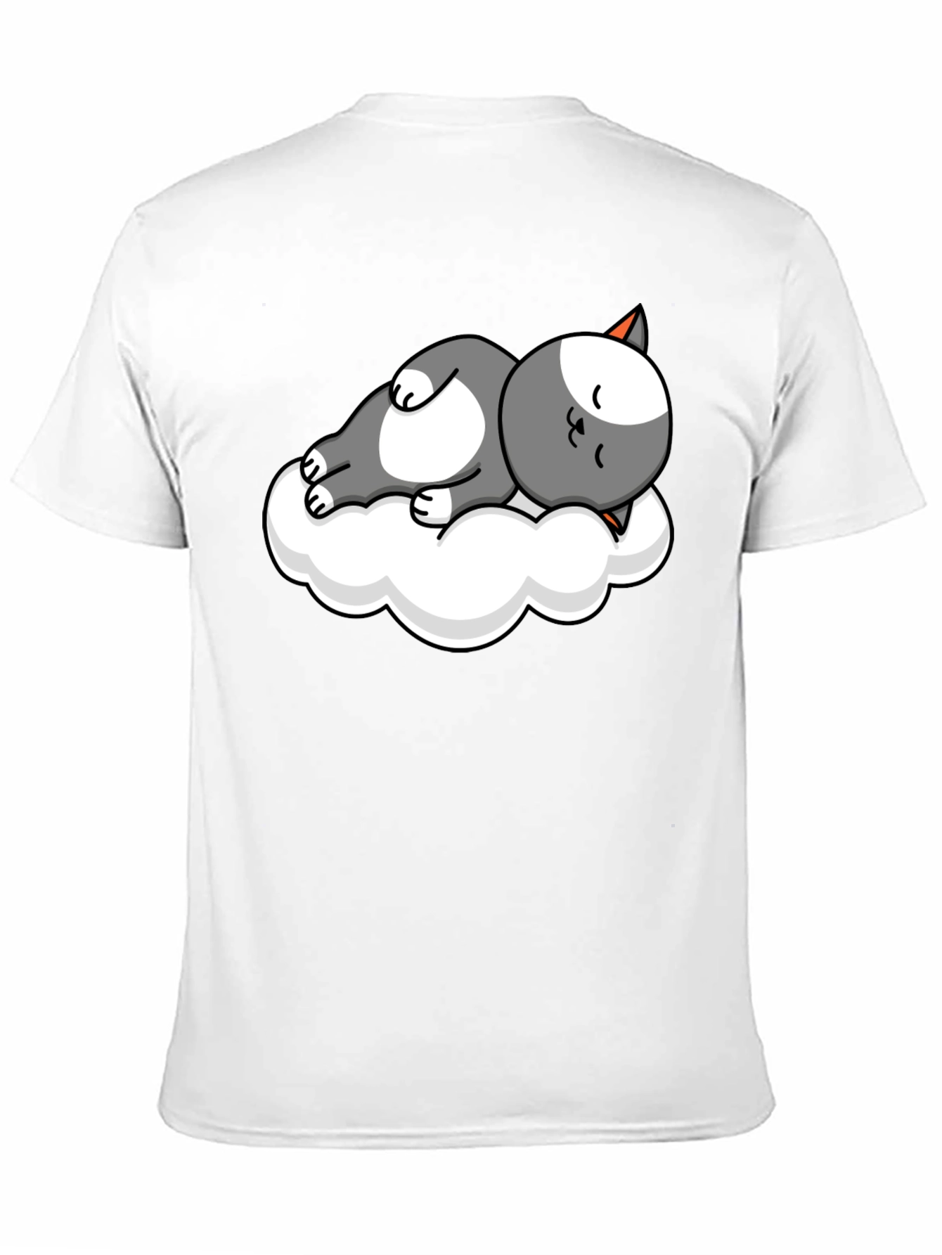 Cute Cat Cloud Nap T-Shirt - Soft Cotton Tee