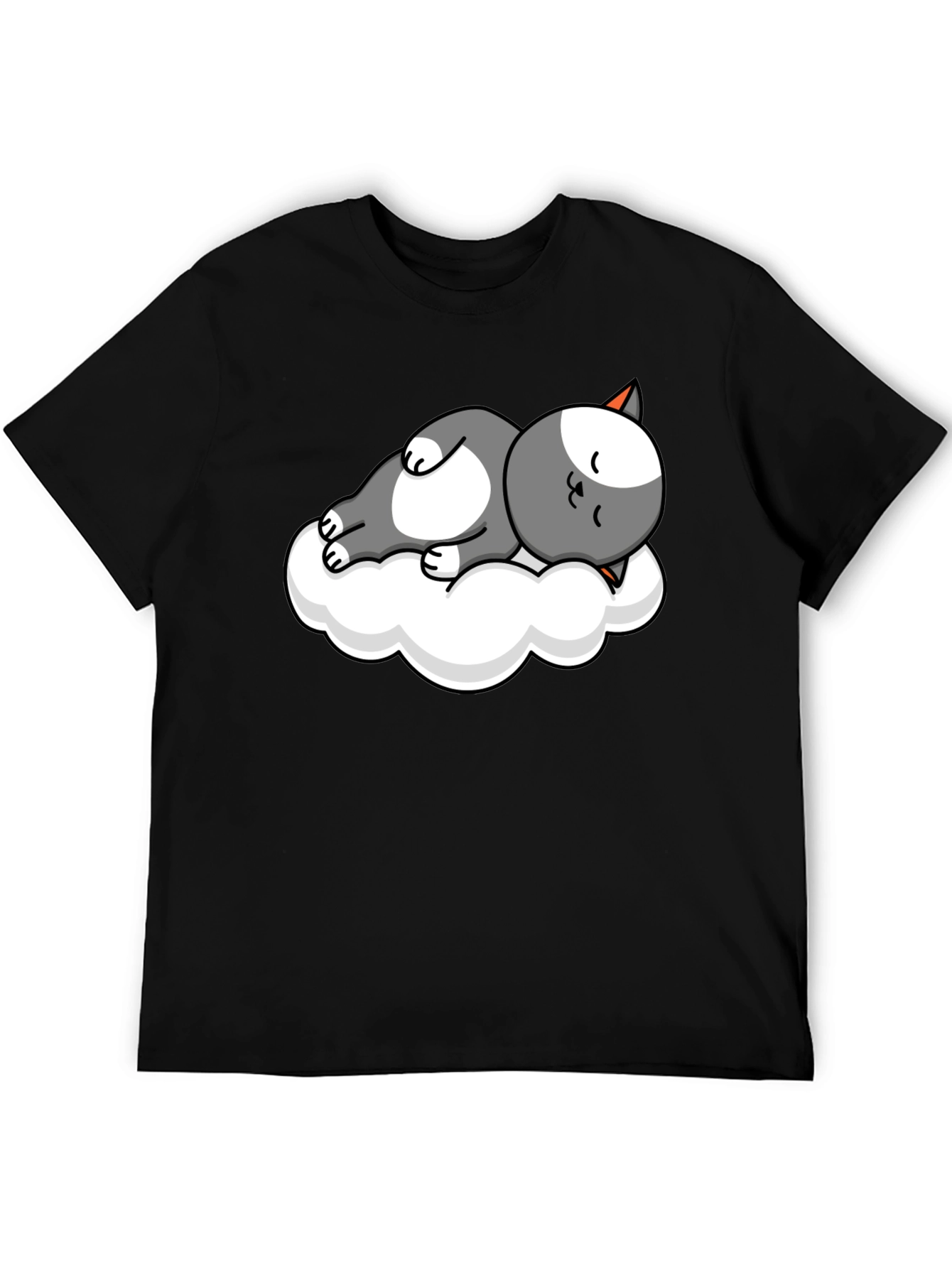Cute Cat Cloud Nap T-Shirt - Soft Cotton Tee