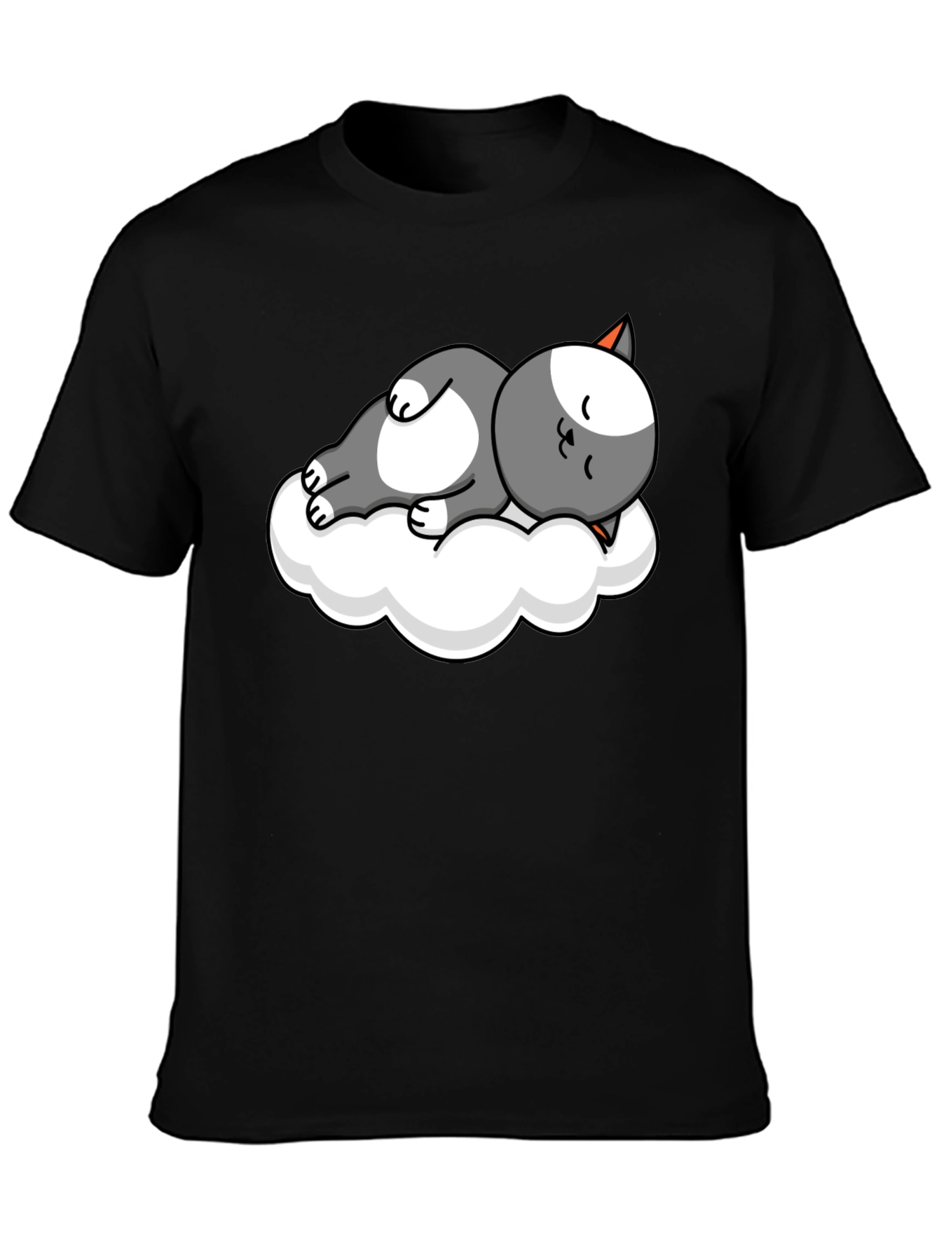 Cute Cat Cloud Nap T-Shirt - Soft Cotton Tee