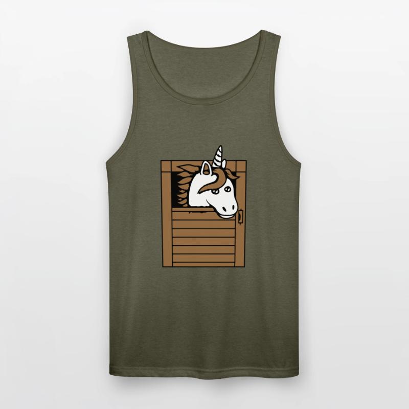 Unicorn Horse Stable Pony Peeking Out Cute Comic