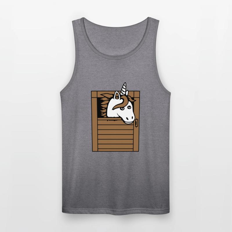 Unicorn Horse Stable Pony Peeking Out Cute Comic