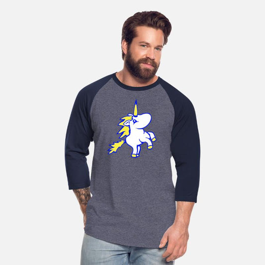 Unicorn jumps high Front legs cute Cartoon horse