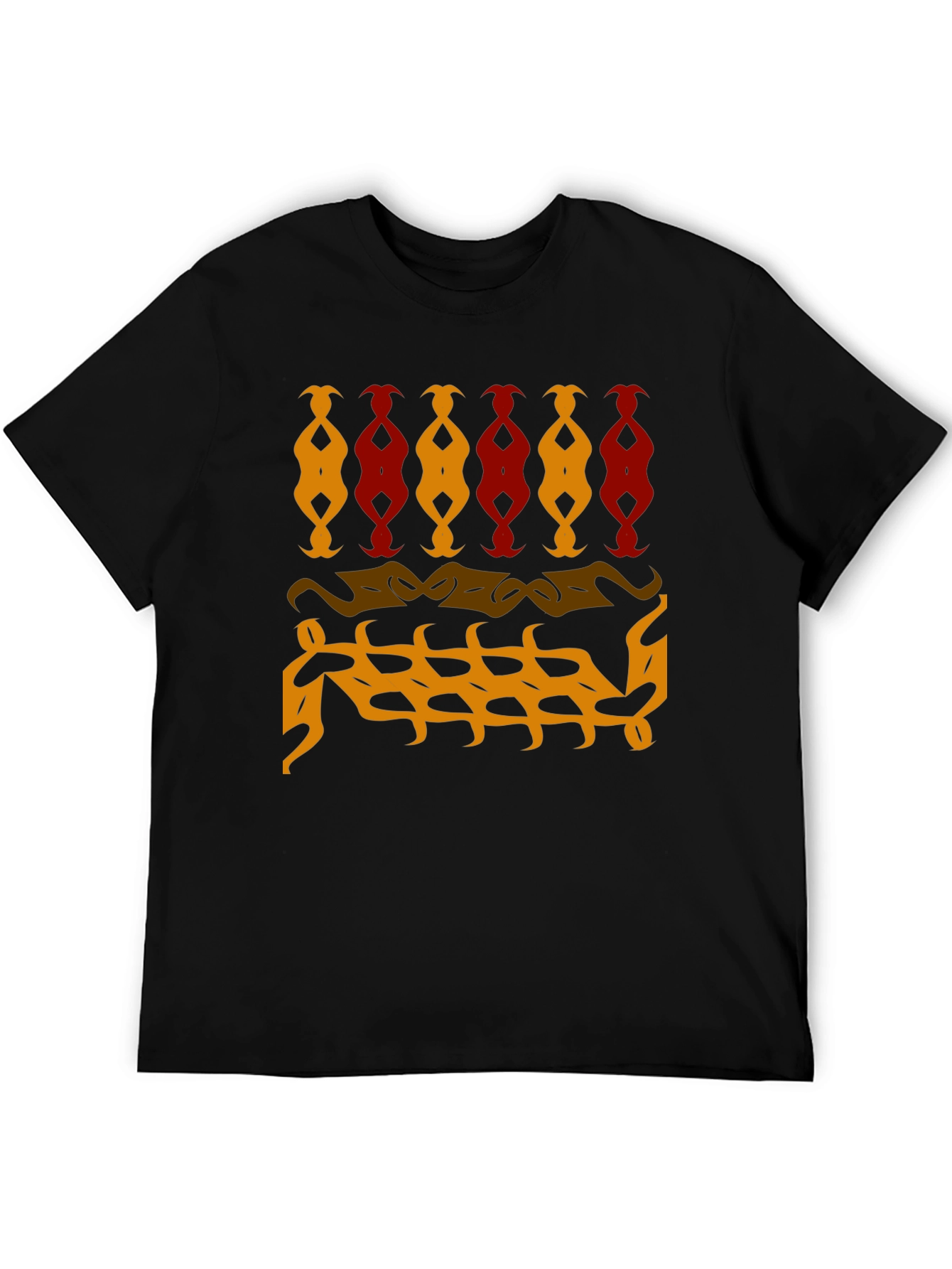 Abstract Pattern Black T-Shirt