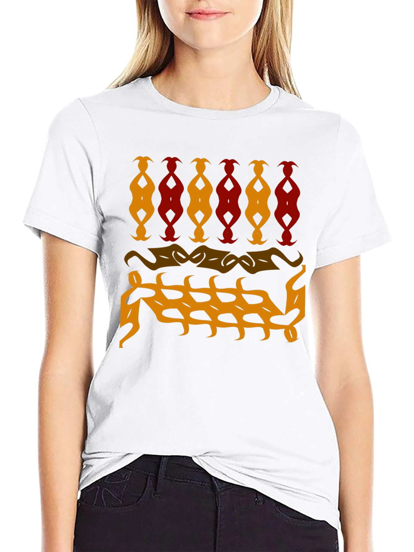 Abstract Pattern Black T-Shirt