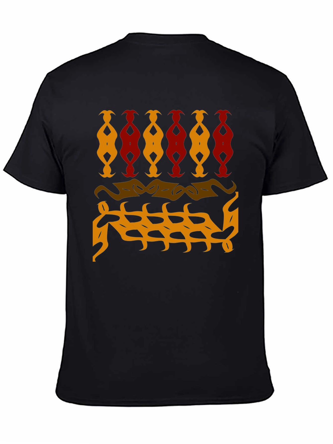 Abstract Pattern Black T-Shirt