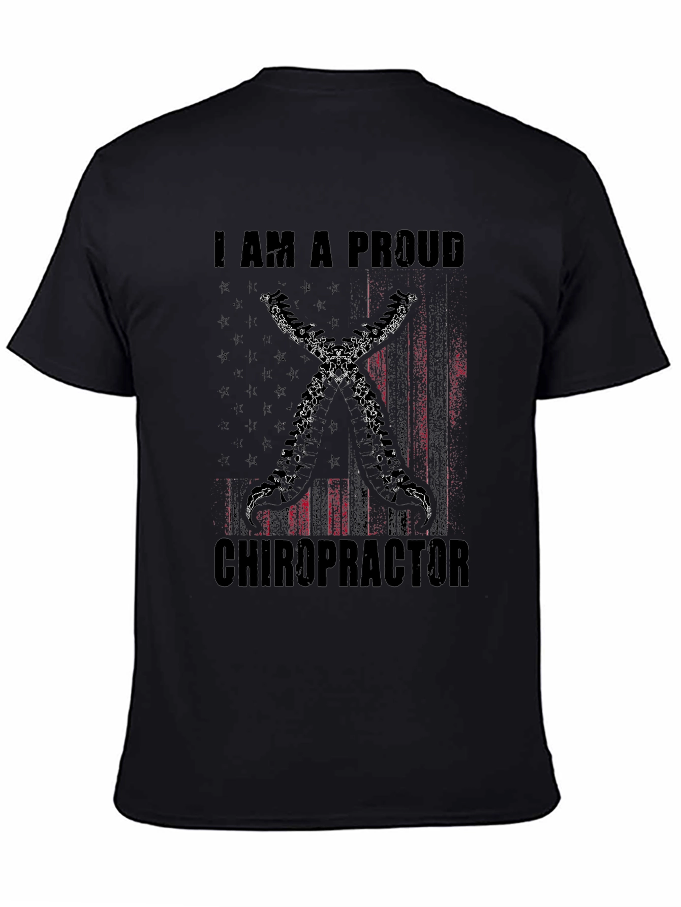 Proud Chiropractor T-Shirt - American Flag Design