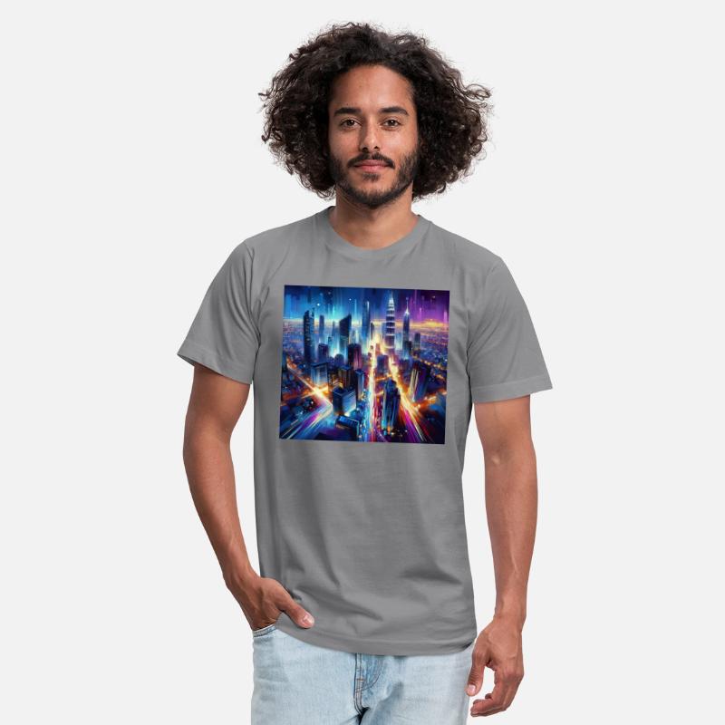 Urban Lights Vibrant Nighttime Cityscape