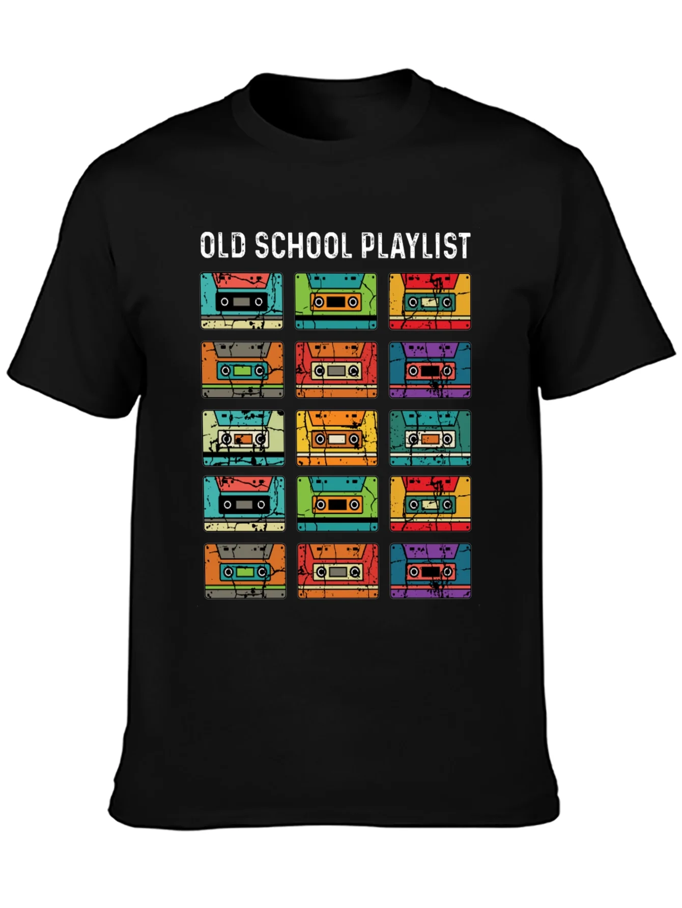 Old School Playlist Cassette Tape T-Shirt