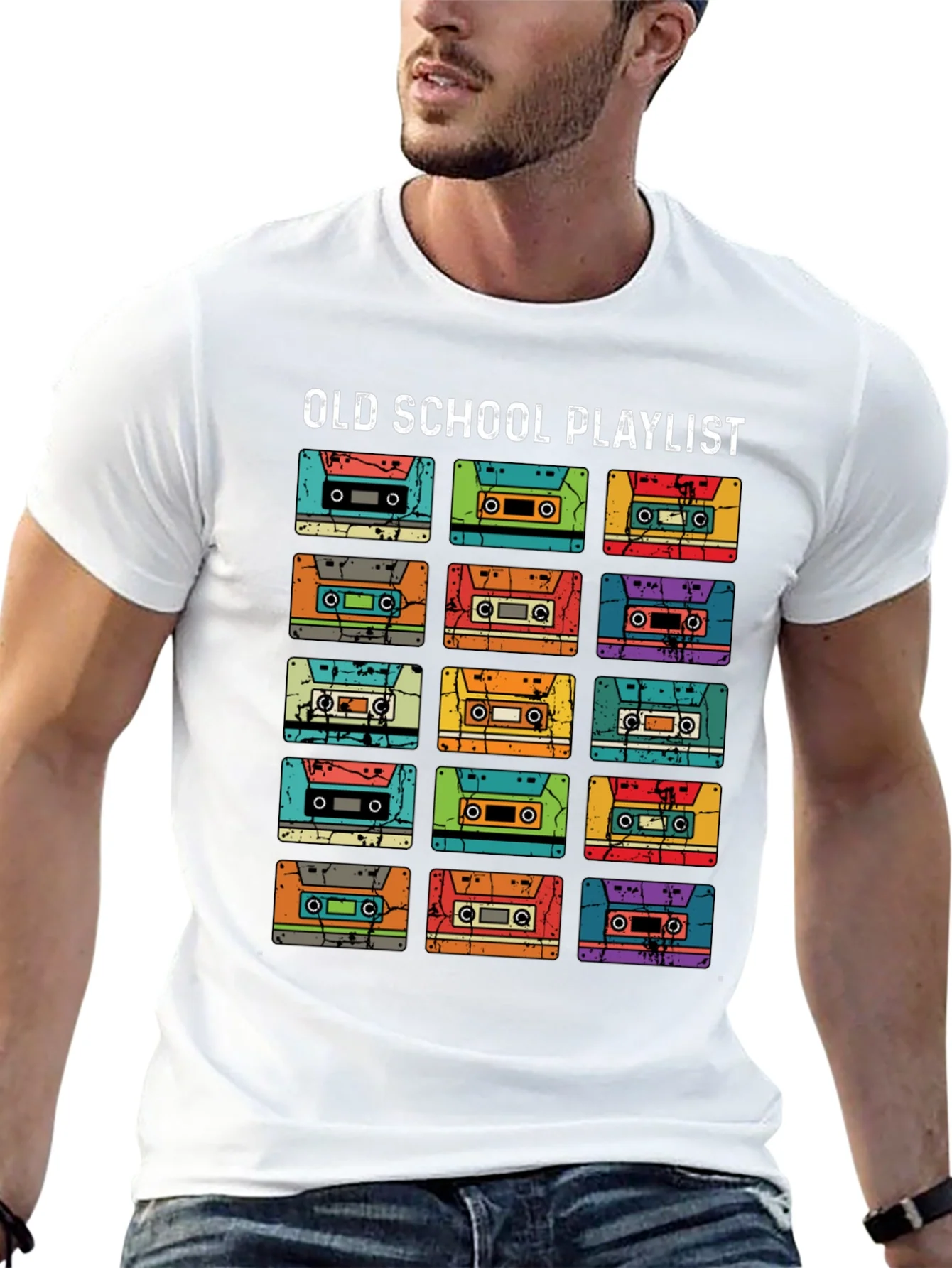 Old School Playlist Cassette Tape T-Shirt