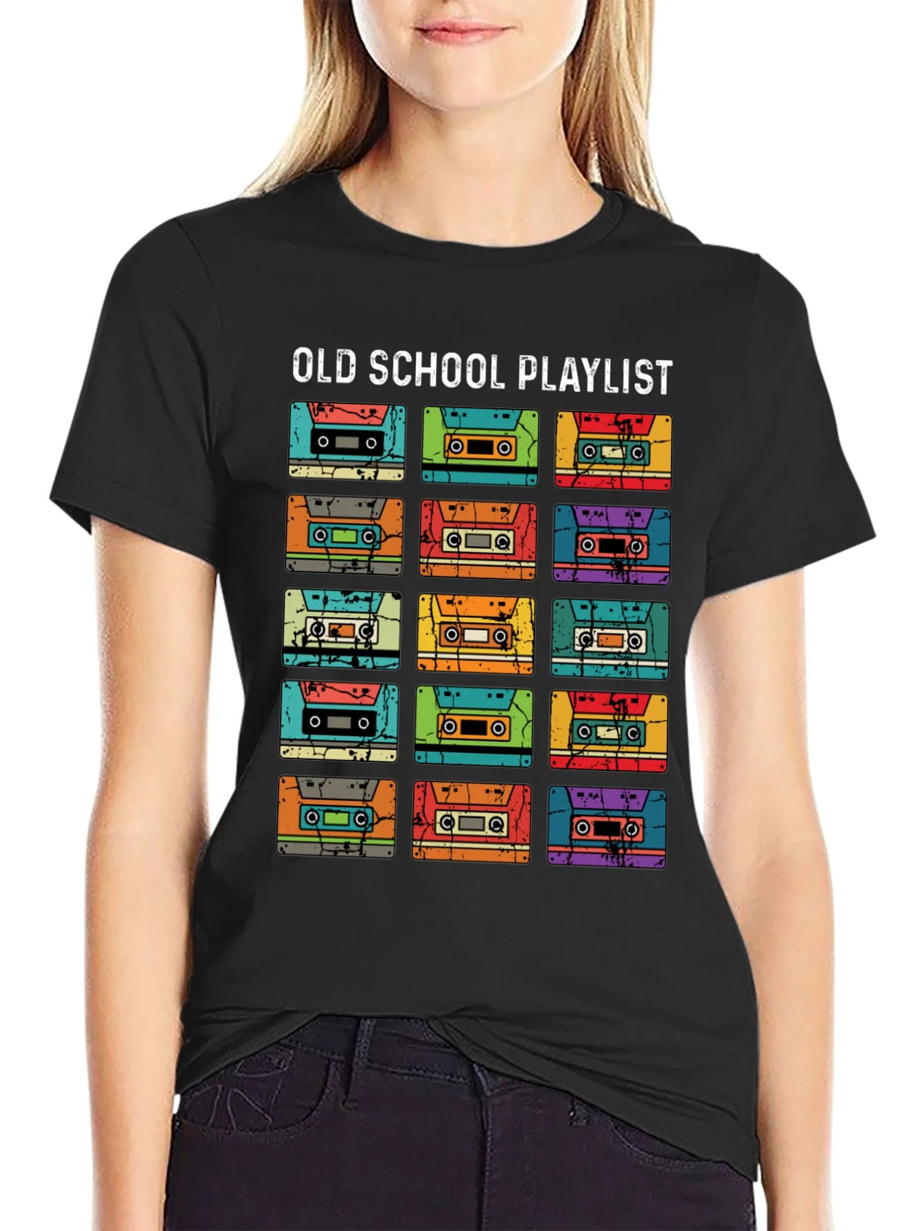 Old School Playlist Cassette Tape T-Shirt