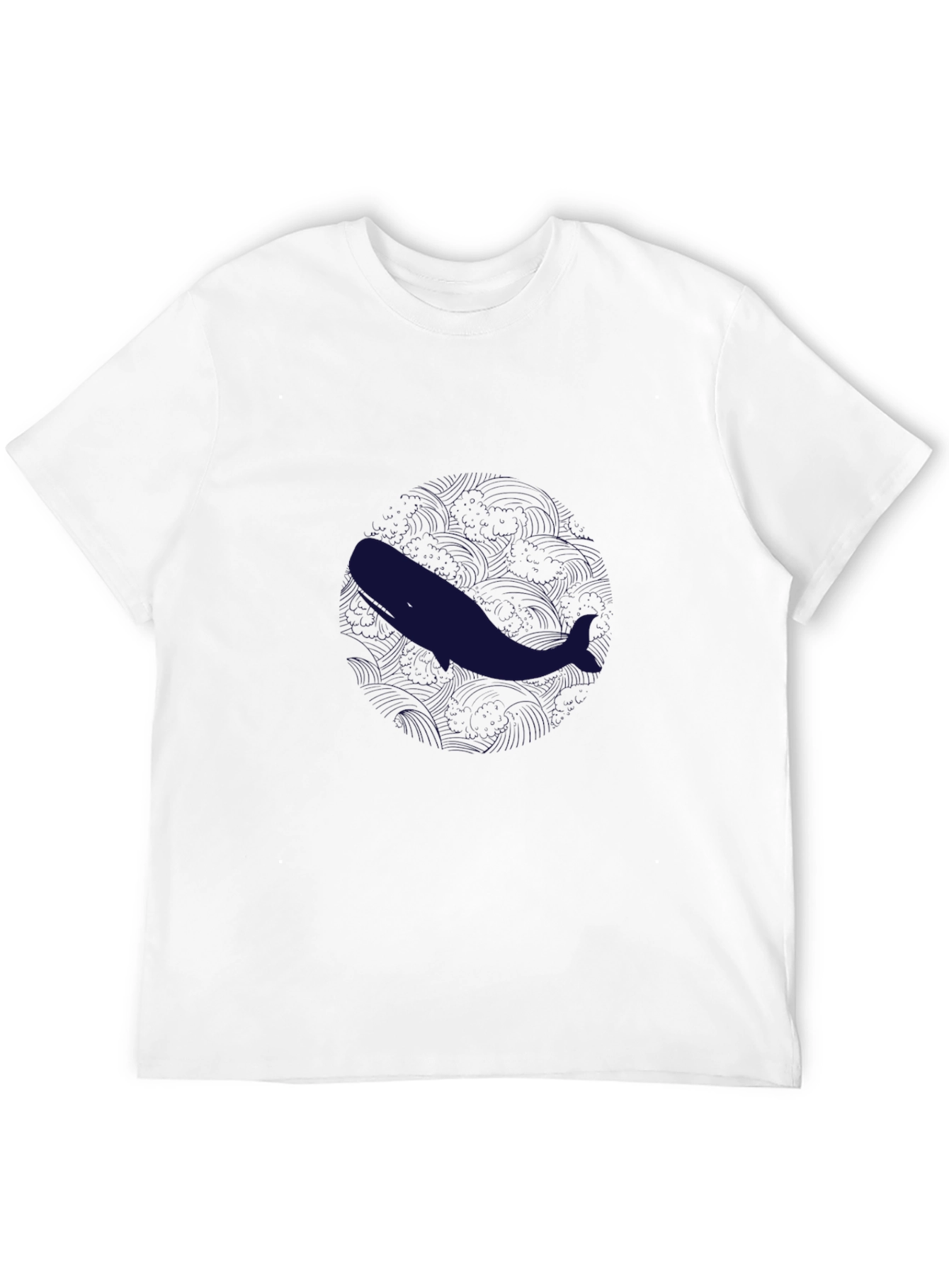 Whale Graphic Tee - Stylish Mens Black T-Shirt