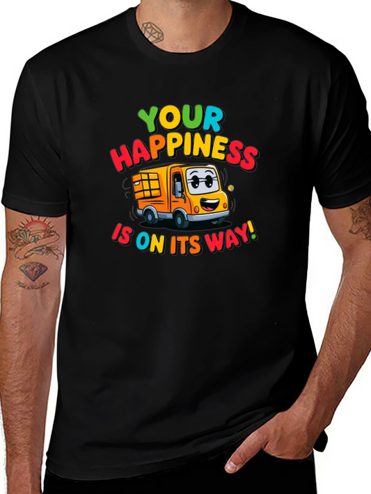 Happiness Delivery T-Shirt - Fun Cartoon Truck Tee